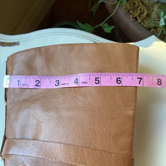 Michael Michael Kors Greenwich Belted Knee High Tan Wrapped Leather Boots Sz 5.5 - Picture 16 of 16